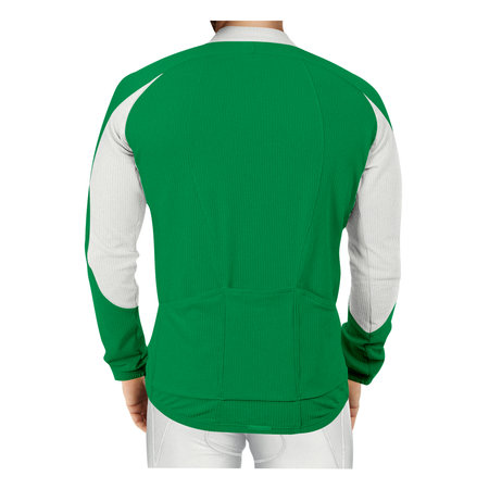 A high resolution Back View Awesome Man Longsleeve Jersey Mockup In Green Bee Color, to help you present your design ideas more valuable and beautifully.の写真素材