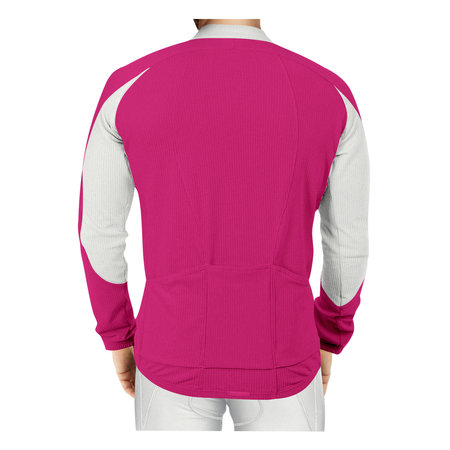 A high resolution Back View Awesome Man Longsleeve Jersey Mockup In Beetroot Purple Color, to help you present your design ideas more valuable and beautifully.の写真素材