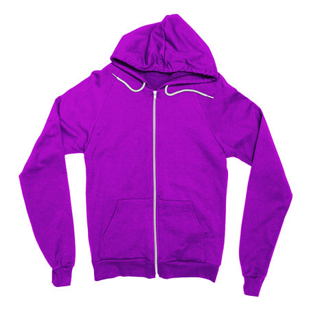 Add your designs to this Front View Fabulous Zip Up Hoodie Sweatshirt Mockup In Ultra Violet Color, and everything will be done.の写真素材