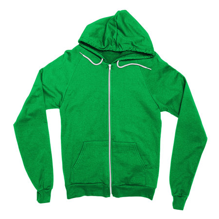 Add your designs to this Front View Fabulous Zip Up Hoodie Sweatshirt Mockup In Green Bee Color, and everything will be done.の写真素材