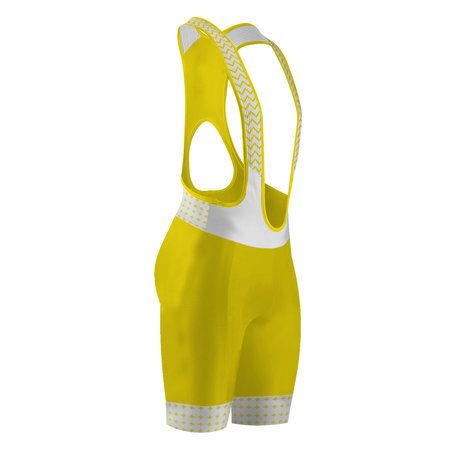 You can easily apply your incredible designs with this Front View Cute Bib Short Mockup In Blazing Yellow Color.の写真素材