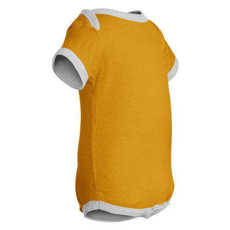 You do not need to be a designer if you use this Side View Excellent Baby Short Sleeves Mockup In Gold Fusion Color.の写真素材