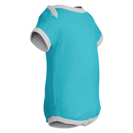 You do not need to be a designer if you use this Side View Excellent Baby Short Sleeves  Mockup In Angel Blue Color.の写真素材
