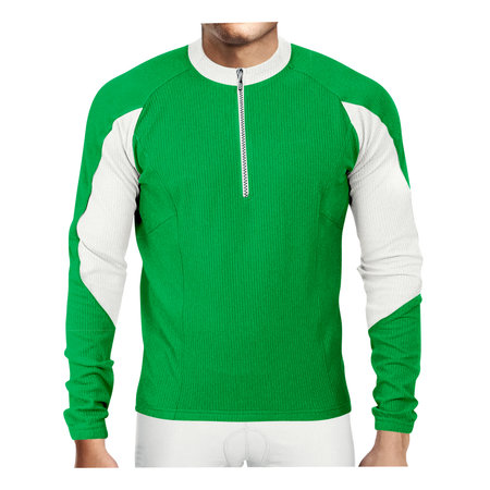Use this Front View Awesome Man Longsleeve Jersey Mockup In Green Bee Color, to make your design is displayed as effectively and more beautiful.の写真素材