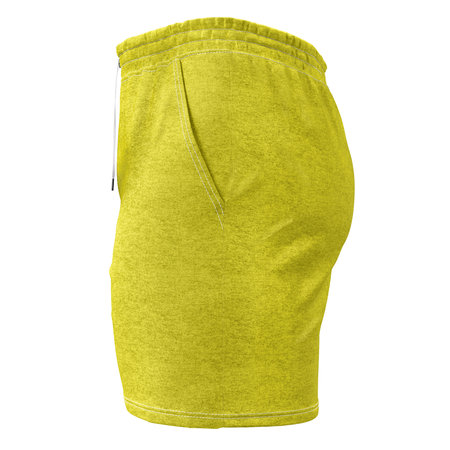 Get this Side View Excellent Mens Short Mockup In Blazing Yellow Color, to finish your design process, for even more beautiful results.の写真素材