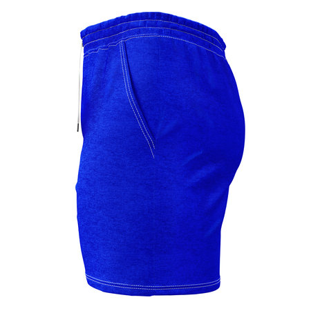 Get this Side View Excellent Mens Short Mockup In Dazzling Blue Color, to finish your design process, for even more beautiful results.の写真素材