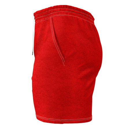Get this Side View Excellent Mens Short Mockup In Fusion Red Color, to finish your design process, for even more beautiful results.の写真素材