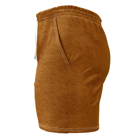 Get this Side View Excellent Mens Short Mockup In Leather Brown Color, to finish your design process, for even more beautiful results.の写真素材