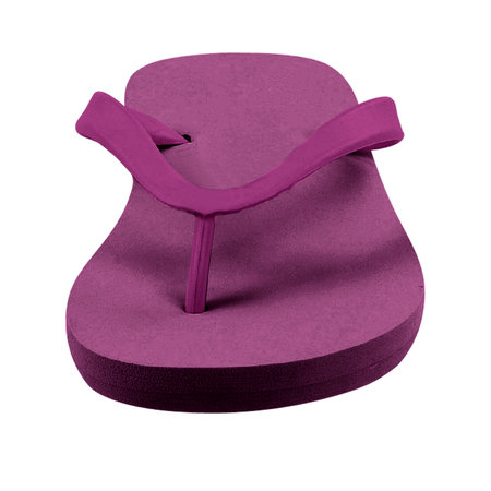 Use this Front View Fabulous Flip FLops Mockup In Royal Lilac Color, to get more wonderful design products.の写真素材
