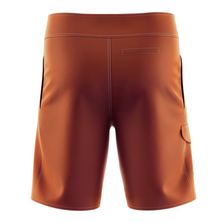 Use this Back View Awesome Mens Short Mockup In Leather Brown Color, to get more wonderful design products.の写真素材