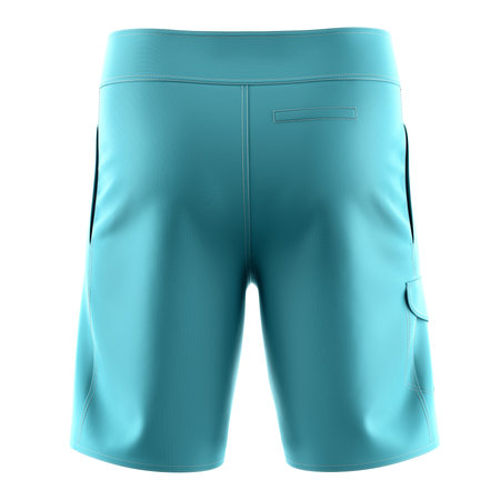 Use this Back View Awesome Mens Short Mockup In Angel Blue Color, to get more wonderful design products.の写真素材