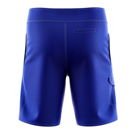Use this Back View Awesome Mens Short Mockup In Dazzling Blue Color, to get more wonderful design products.の写真素材