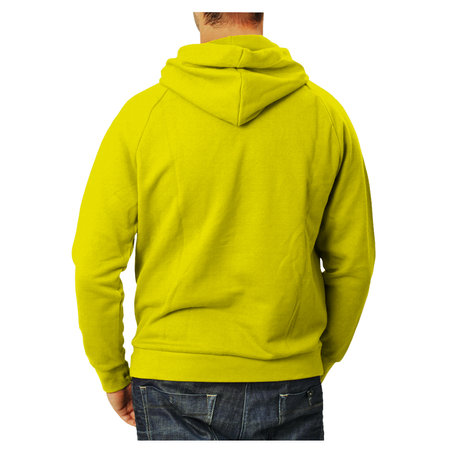 An empty Back View Awesome Man Hoodie Mockup In Pure Sunshine Color, to help your design easier and more beautiful.の写真素材