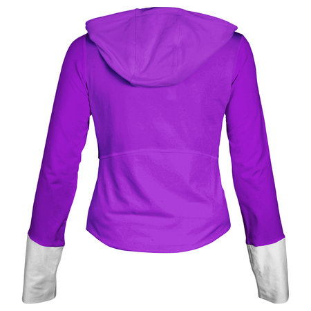 This Back View Awesome Female Zip Up Sweatshirt Mockup In Purple Vanity Color, can help you to implement your extraordinary designs.の写真素材