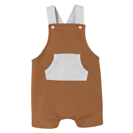 With this Sweet Baby Dungarees Mockup In Leather Brown Color you donât have to wait for your artwork to be done. This HD Mock-up was easy to use.の写真素材