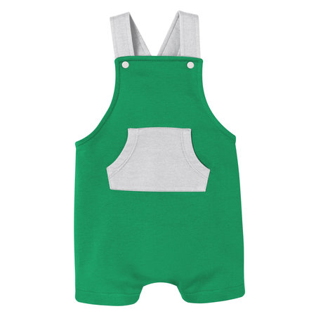 With this Sweet Baby Dungarees Mockup In Green Bee Color you donât have to wait for your artwork to be done. This HD Mock-up was easy to use.の写真素材
