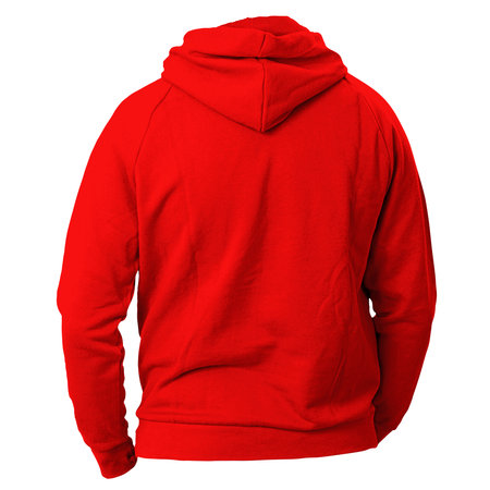 Add your graphics as much as you want, to this Back View Fabulous Man Hoodie Mockup In Empire Red Color. You can use it super easily.の写真素材