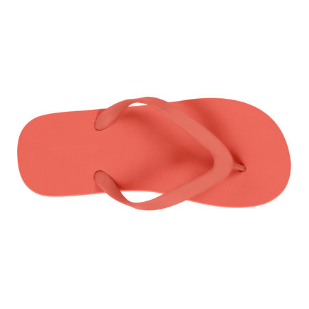 Use this Up View Fabulous Flip FLops Mockup In Living Coral Color, to get more wonderful design products.の写真素材