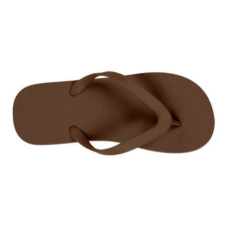 Use this Up View Fabulous Flip FLops Mockup In Royal Brown Color, to get more wonderful design products.の写真素材