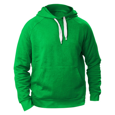 Add your graphics as much as you want, to this Front View Fabulous Man Hoodie Mockup In Jungle Green Color. You can use it super easily.の写真素材
