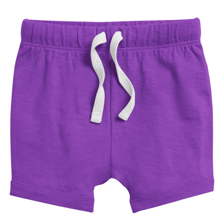 Use this blank Wonderful Baby Short Mockup In Ultra Violet Color to make your design becomes more luxurious.の写真素材