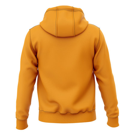 Get fashionable photos and never lost your beloved customer, with this Back View Perfect Hoodie Mockup In Flame Orange Color.の写真素材