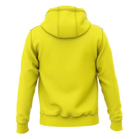 Get fashionable photos and never lost your beloved customer, with this Back View Perfect Hoodie Mockup In Pure Sunshine Color.の写真素材