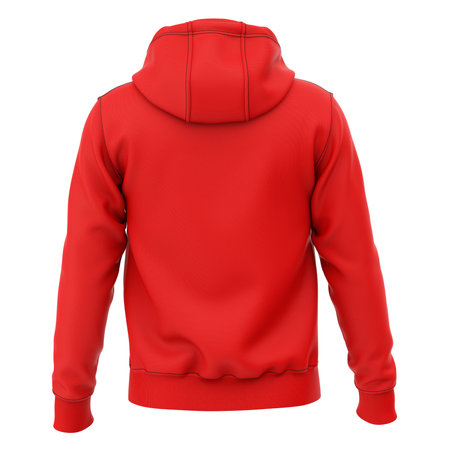 Get fashionable photos and never lost your beloved customer, with this Back View Perfect Hoodie Mockup In Empire Red Color.の写真素材