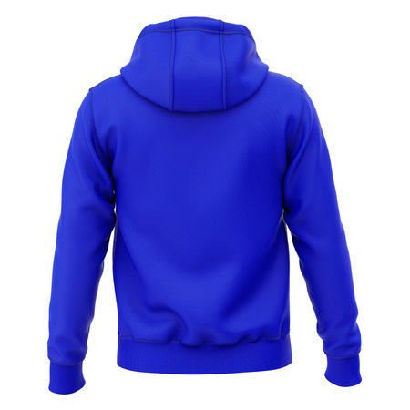 Get fashionable photos and never lost your beloved customer, with this Back View Perfect Hoodie Mockup In Vibrant Blue Color.の写真素材