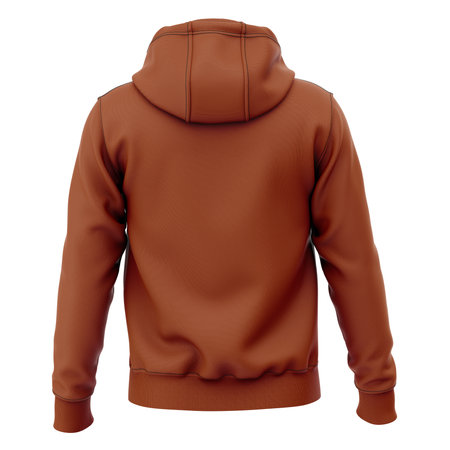 Get fashionable photos and never lost your beloved customer, with this Back View Perfect Hoodie Mockup In Brown Alpaca Color.の写真素材