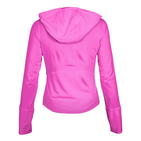 A high resolution Back View Wonderful Female Hoodie Mockup In Rose Pink Color to help you present your design ideas beautifully.の写真素材