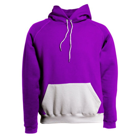 This Stylish Hoodie Mockup In Purple Vanity Color, will give a perfect scene to make your designs products more life.の写真素材