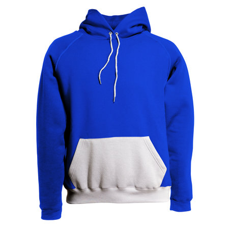 This Stylish Hoodie Mockup In Vibrant Blue Color, will give a perfect scene to make your designs products more life.の写真素材