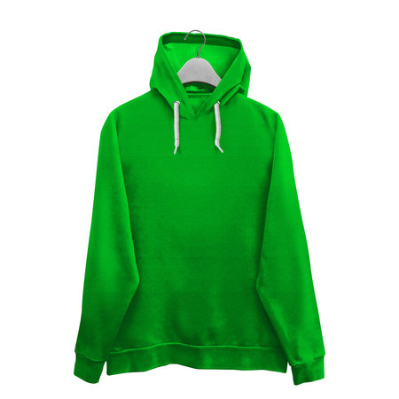 Make your design ideas faster and more beautiful with this Simple Hoodie Mockup In Jungle Green Color With Hanger.の写真素材
