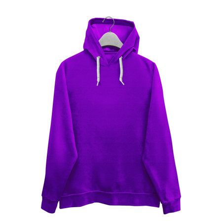 Make your design ideas faster and more beautiful with this Simple Hoodie Mockup In Purple Vanity Color With Hanger.の写真素材