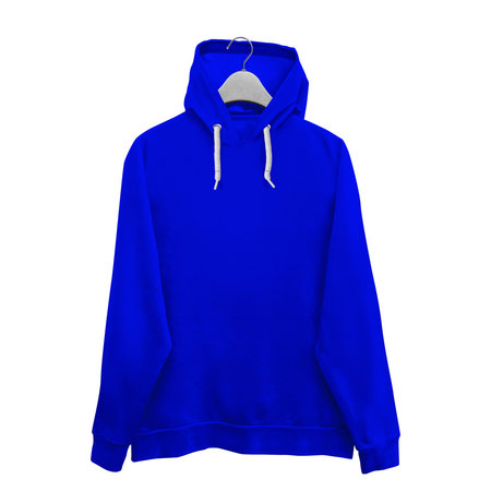 Make your design ideas faster and more beautiful with this Simple Hoodie Mockup In Vibrant Blue Color With Hanger.の写真素材