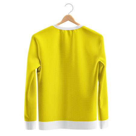 Showcase your designs like an expert graphic designer with this Awesome Sweatshirt on Hanger Mockup In Blazing Yellow Color. Customize everything you need.の写真素材
