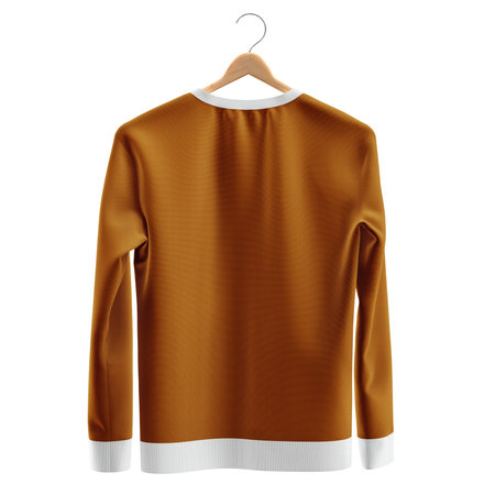 Showcase your designs like an expert graphic designer with this Awesome Sweatshirt on Hanger Mockup In Leather Brown Color. Customize everything you need.の写真素材