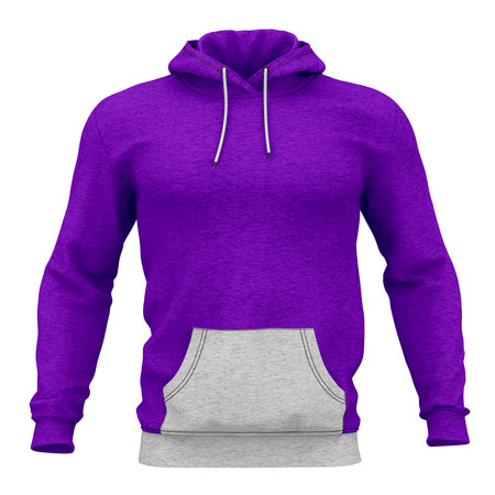 Just place your picture on this Front View Perfect Hoodie Mockup In Purple Vanity Color, and your products will be ready to be advertised.の写真素材