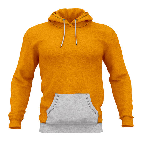 Just place your picture on this Front View Perfect Hoodie Mockup In Flame Orange Color, and your products will be ready to be advertised.の写真素材