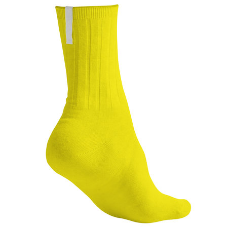 With this Back View Beauty Sock Mockup In Pure Sunshine Color, your design will look more realistic and adorable.の写真素材