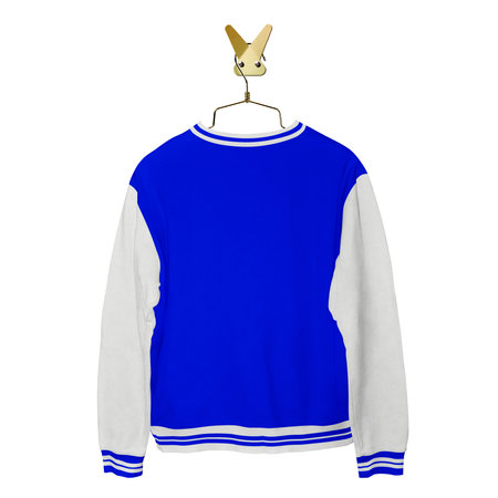 With this Back View Cute Girl Sweater Mockup In Vibrant Blue Color On Hanger, make your artwork faster and more lovely.の写真素材