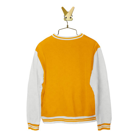 With this Back View Cute Girl Sweater Mockup In Flame Orange Color On Hanger, make your artwork faster and more lovely.の写真素材