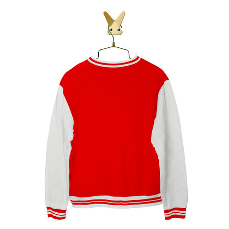 With this Back View Cute Girl Sweater Mockup In Empire Red Color On Hanger, make your artwork faster and more lovely.の写真素材