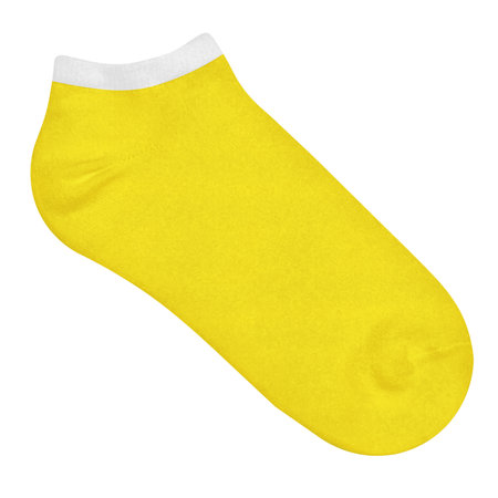 With this Beautiful Baby Short Ankle Socks Mockup In Blazing Yellow Color, you do not have to wait for your artwork to be done.の写真素材