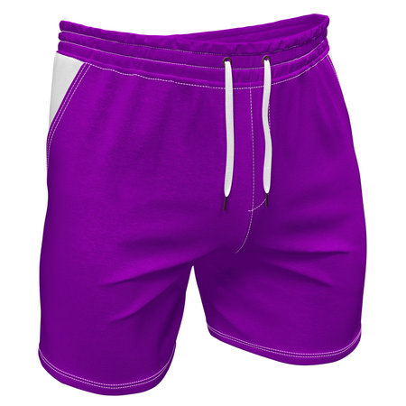 You can easily apply your incredible designs with this Side View Impressive Short Mockup In Purple Vanity Color.の写真素材