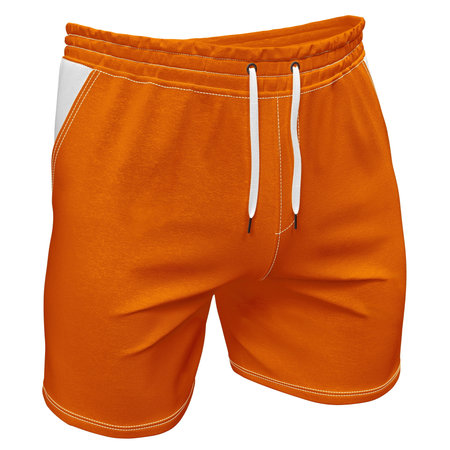 You can easily apply your incredible designs with this Side View Impressive Short Mockup In Brown Alpaca Color.の写真素材