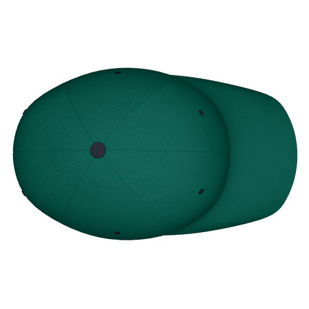 Visualize your designs with just a few clicks on this Up View Simple Baseball Hat Mockup In Cadmium Green Color.の写真素材