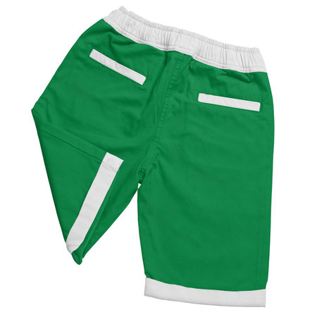 Make a stylish photos with just a couple of clicks, with this  Back View Sweet Cotton Short Mockup In Jungle Green Colorの写真素材