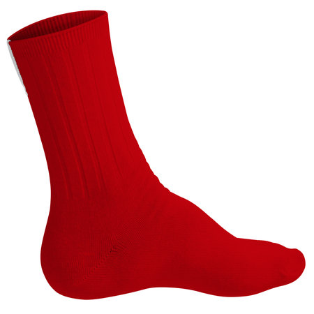 Make your design and logo more real with this Perfect Sock Mockup In True Red Color.の写真素材